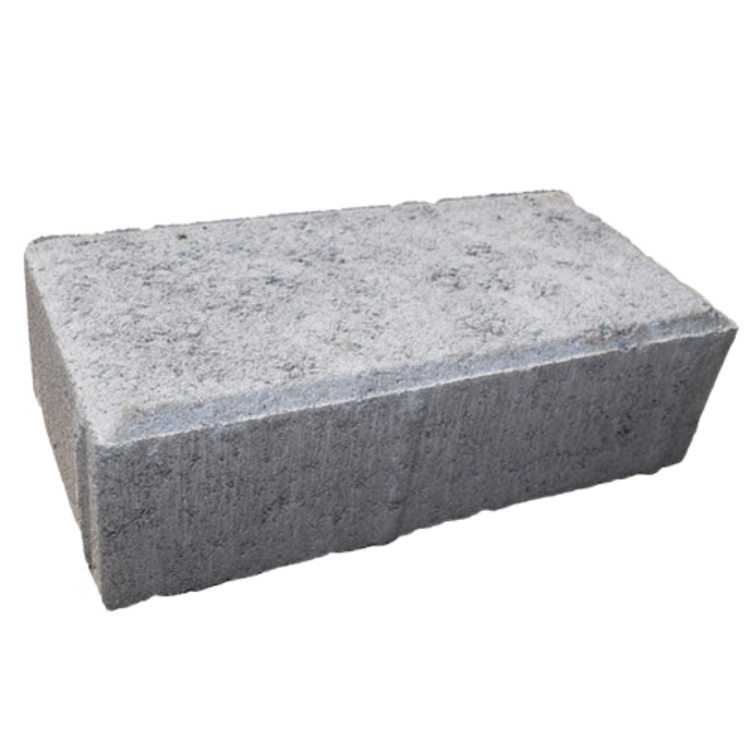 Adocreto rectangular gris de hormigón 10x20x6 cm